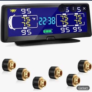 RV Tire Pressure System,7.84" Solar TPMS,6
Sensors,Real-timePressure &Temperatur